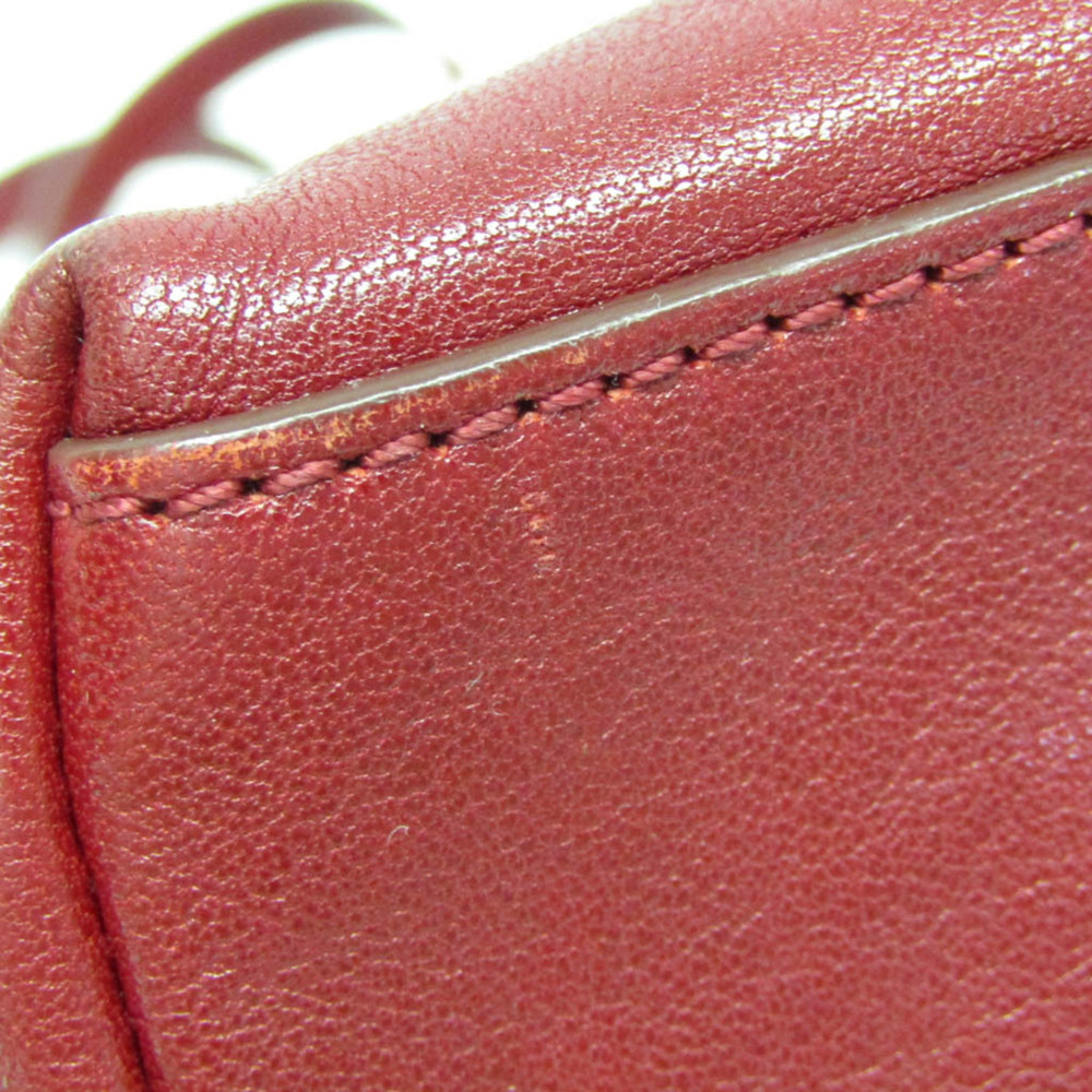 Jimmy Choo Sasha Women's Leather Studded Handbag,Tote Bag Dark Red - Picture 7 of 15
